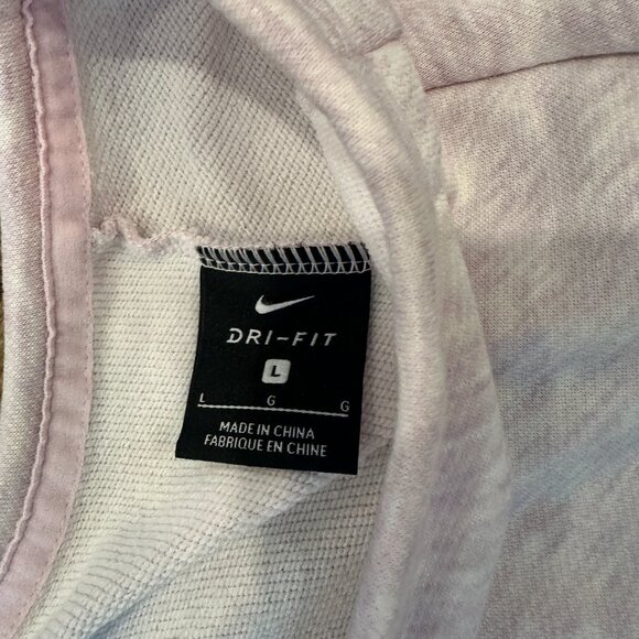 Nike Girls Dri-Fit V-Neck Crop Sweatshirt Size Youth L Light Pink - Picture 2 of 3